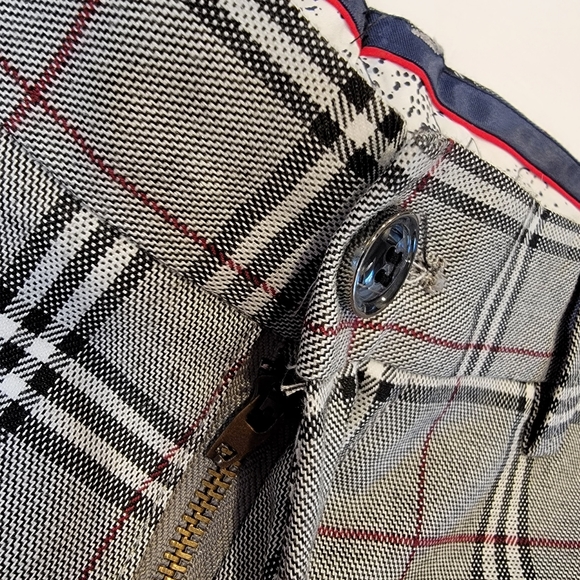 Tailored Recreation Premium Plaid Trouser Pants Black Gray SIZE 35-28 - Picture 11 of 15